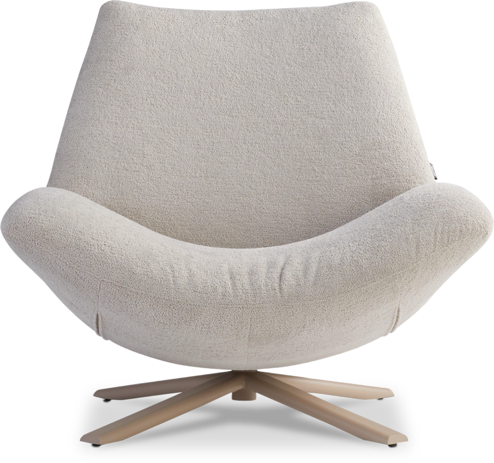 Fauteuil Rocco draaivoet metaal hoog Dyyk